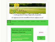 Tablet Screenshot of ecole-primevere.org